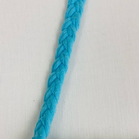 Antonello Tedde blue and white boho textured purse with braided strap. - Picture 3 of 7